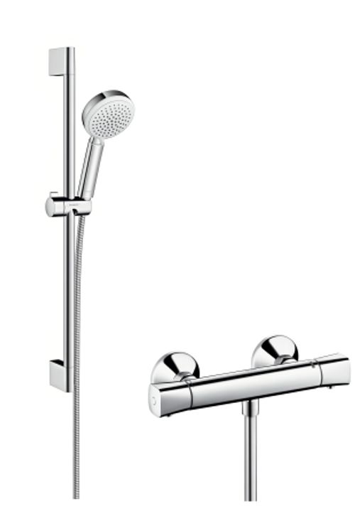 Hansgrohe-HG-Brausenkombi-Crometta-100-Vario-Ecostat-Univ-UCrometta-650mm-ws-chr-27030400 gallery number 1